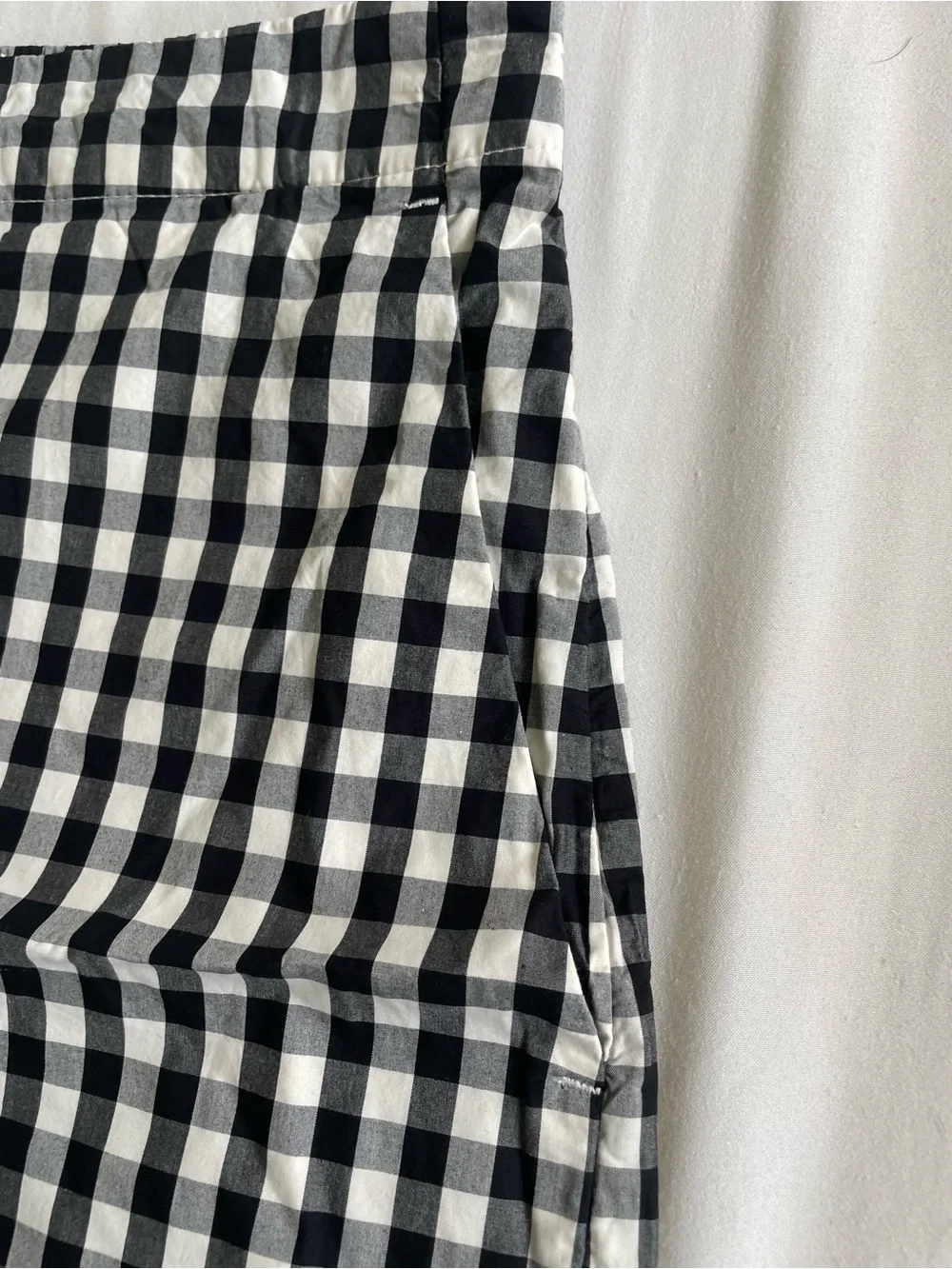 Banana Republic Black & White Gingham Flat Front Shorts